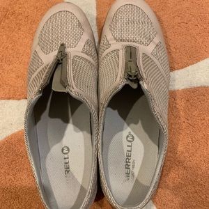 Merrell Taupe slip on sneakers